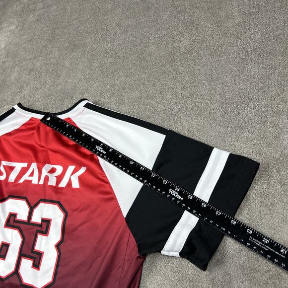 Marvel Shirt Stark Industries Iron Man Tony Stark Our Universe Jersey #63 Large - Picture 7 of 8